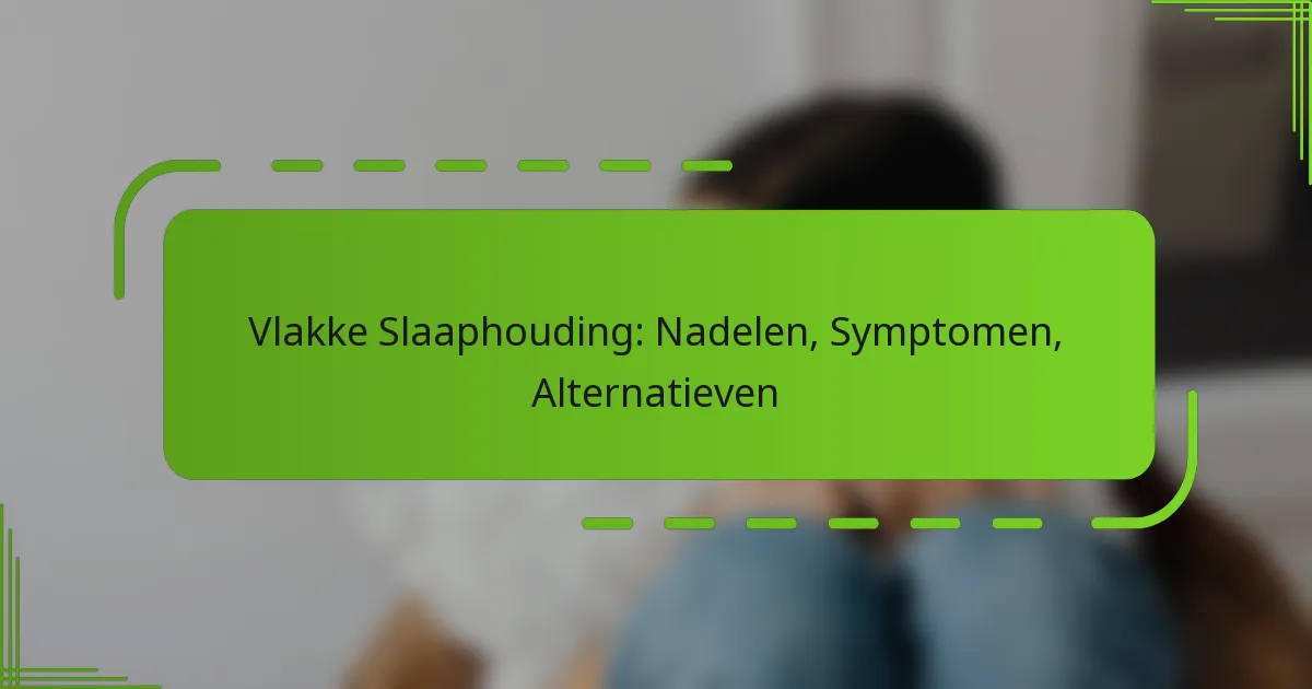 Vlakke Slaaphouding: Nadelen, Symptomen, Alternatieven